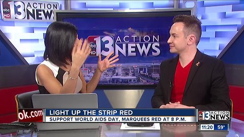 Aid of Aids of Nevada Light The Strip Red