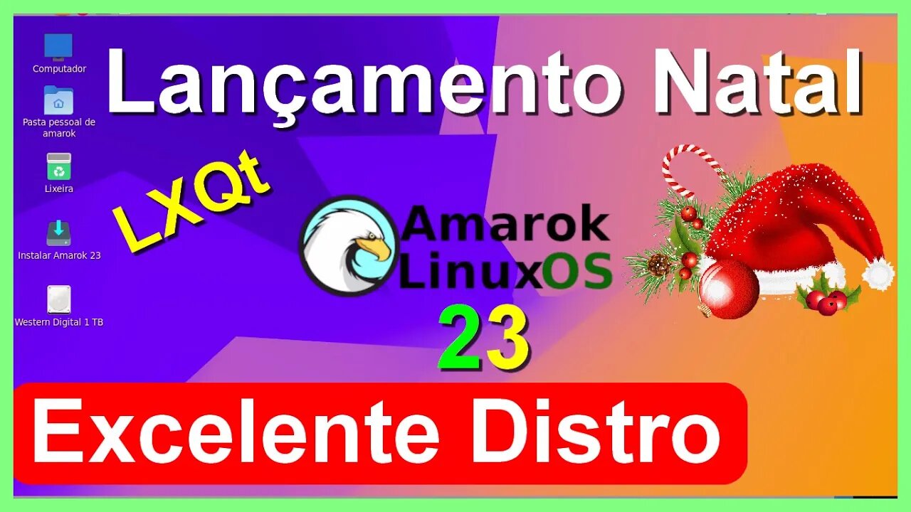 Lançamento Amarok Linux LXQt Debian. Distro Brasileira muito leve, estável, rápida e muito bonita.