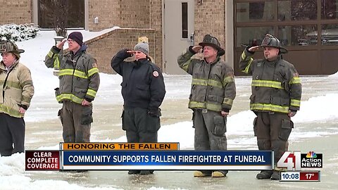 Funeral, procession held for fallen firefighter