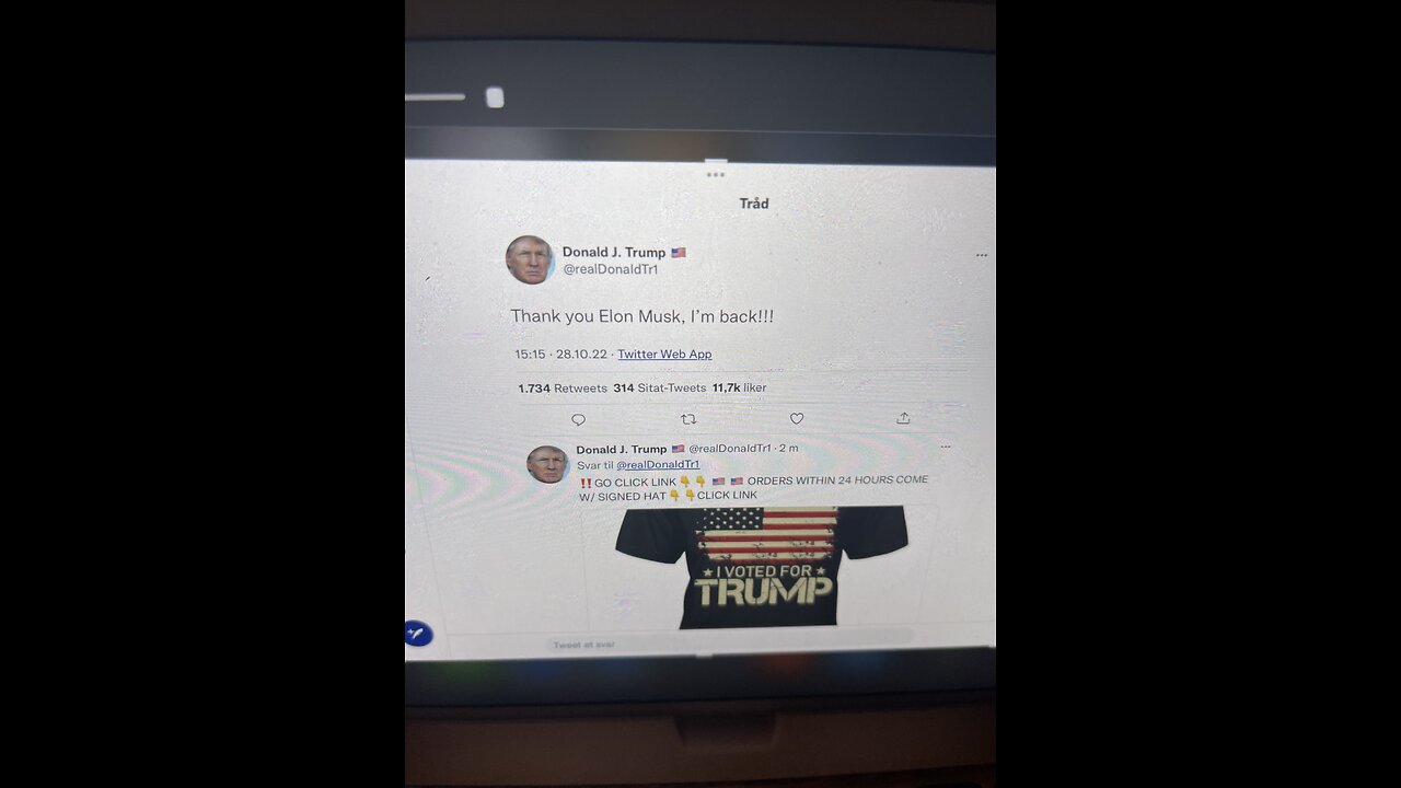 Elon har kjøpt Twitter! Men E Trump Virkelig Tebake.?