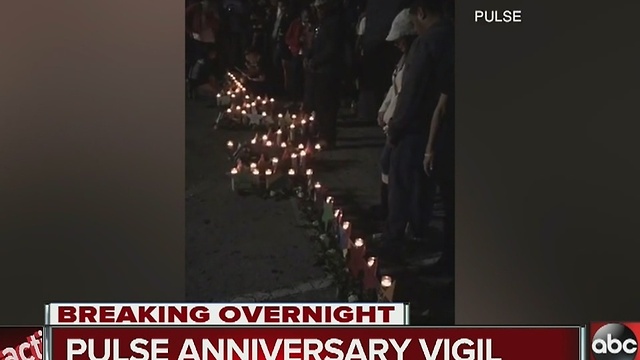 Pulse Anniversary Vigil Held Early Monday