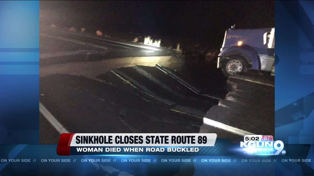 Storm damage closes part of highway