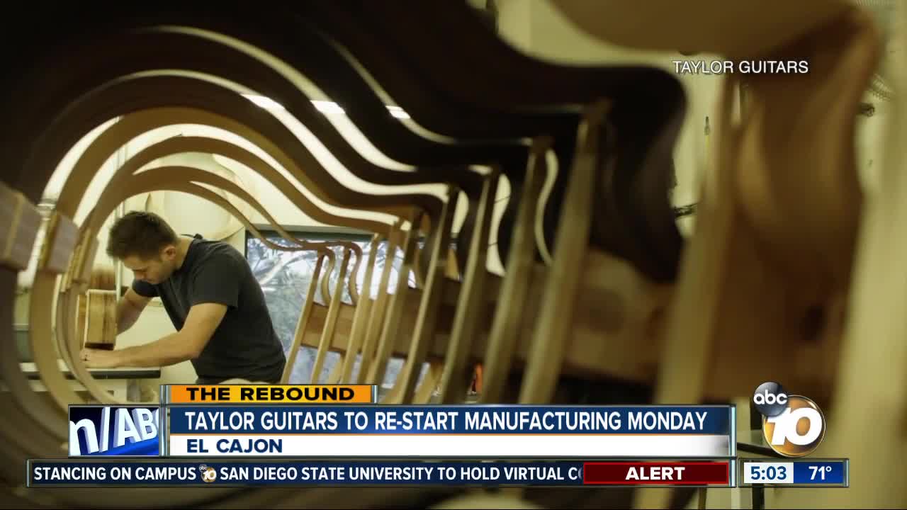 Taylor Guitars to restart manufacturing Monday