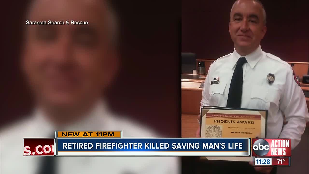 Retired firefighter killed saving man's life