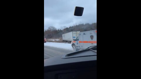 Truck jackknifed On Highway 401