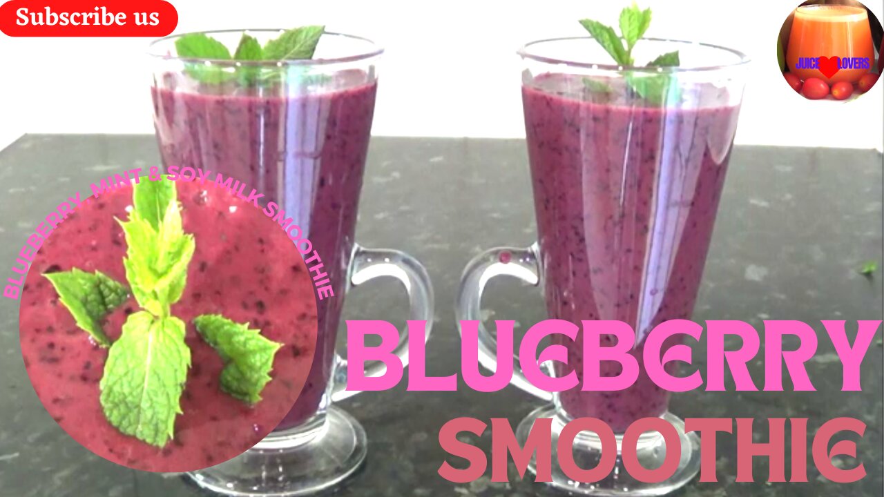 Blueberry and mint smoothie