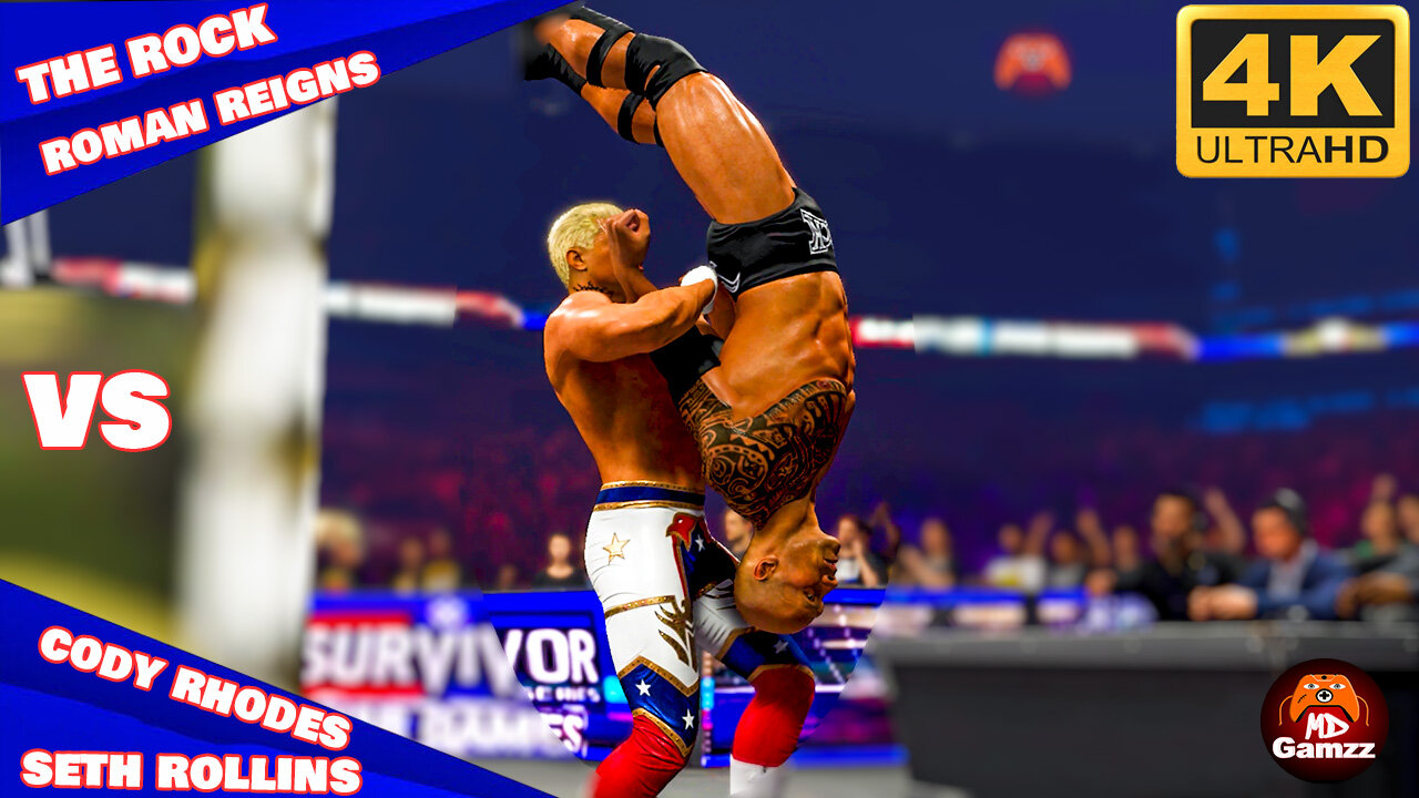 WWE 2K24 - The Rock vs. Cody Rhodes vs. Roman Reigns vs. Seth Rollins at SummerSlam wwe