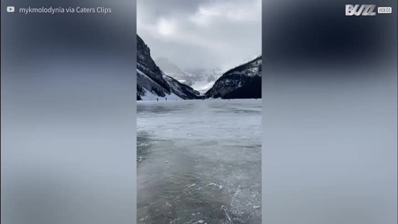 Ce patineur capture la beauté du lac Louise