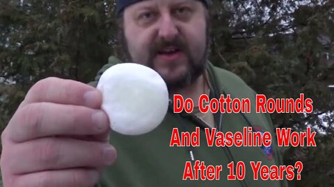 Cotton Rounds And Vaseline After About 10 Years Of Storage