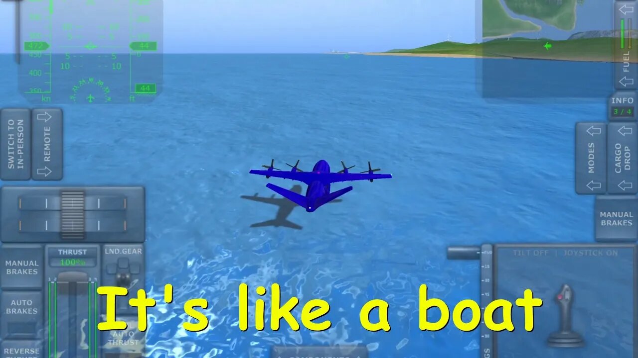 Flying Directly Above the Water | Turboprop Flight Simulator