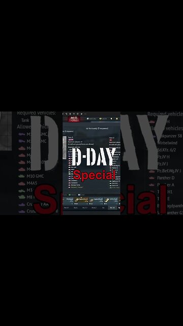 D-Day: Event - War Thunder - Live - Team G - WW II Tanks - Squad Play - Join Us