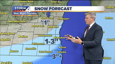 Snow moves in Wednesday night, continues into Thursday