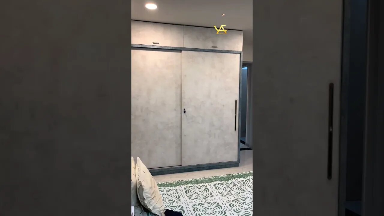 White Texture Laminate Wardrobe | A.F Furniture #shortfeed #shortvideo