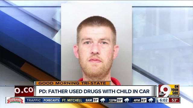 Dad shot up heroin while 2-year-old daughter was in backseat, police say