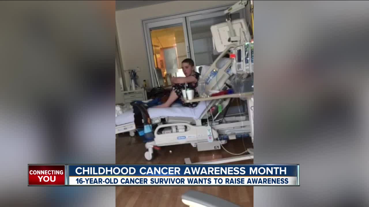 16-year-old cancer survivor wants to raise awareness about childhood cancer