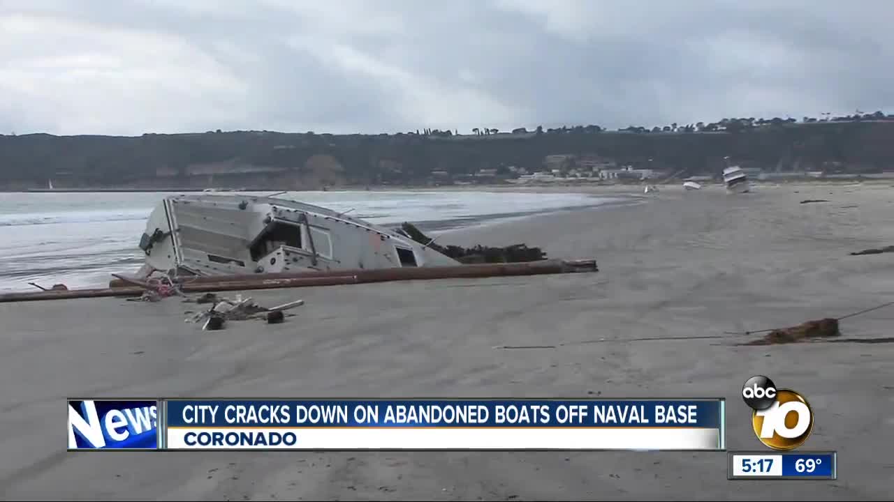 San Diego cracks down on abandoned boats off naval base