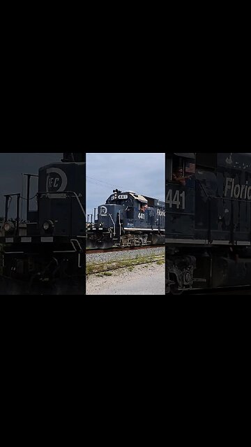 FEC-105 returning north at South Daytona MP 112 at Big Tree Rd. Oct. 1 2023 #railfanrob #fec105