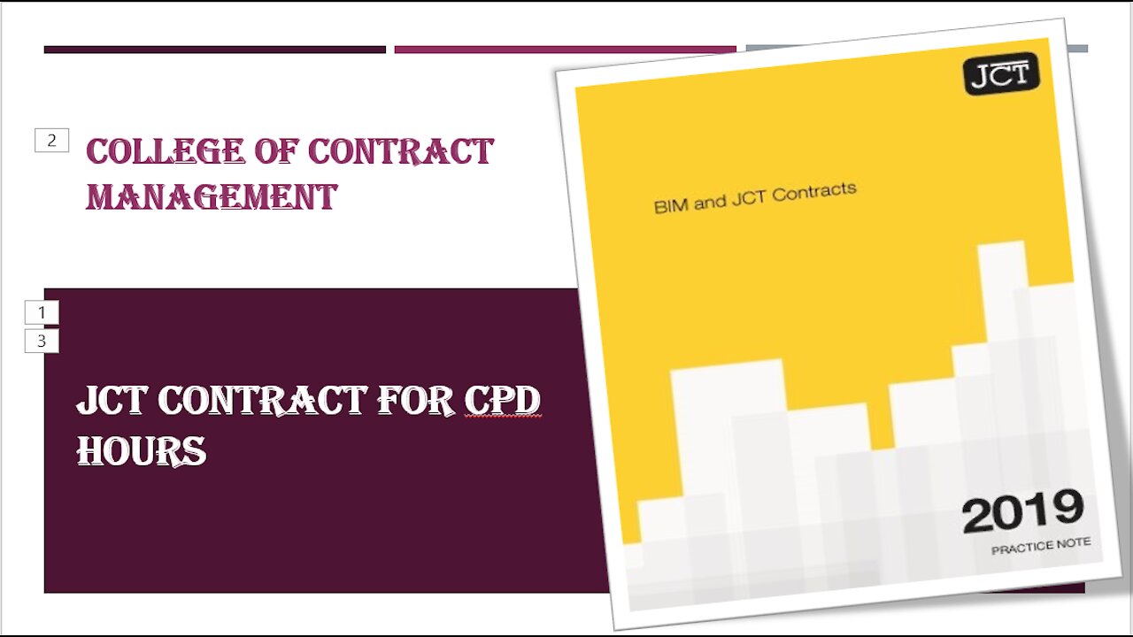 JCT Contract for Cpd hours