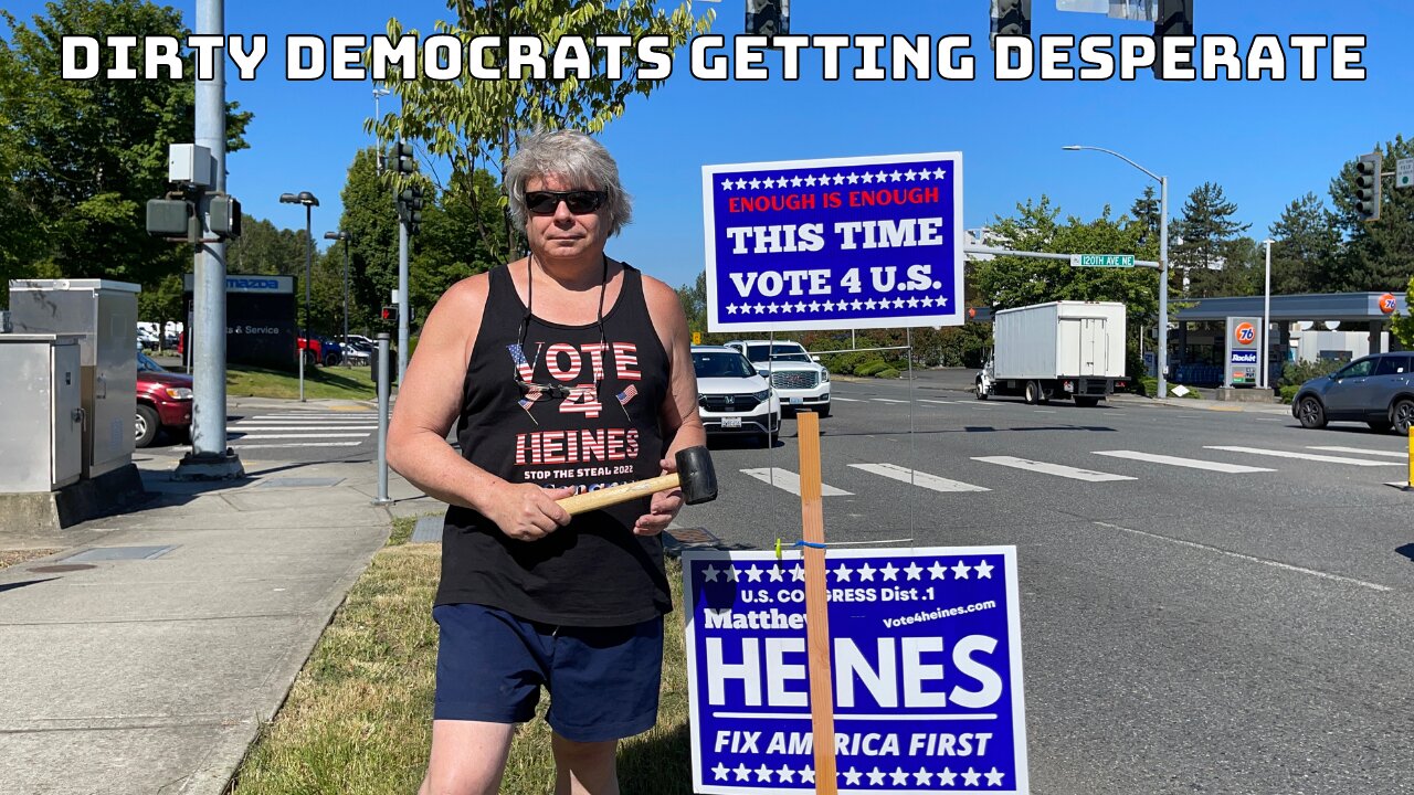 Democrats Attacking Matthew Heines Campaign Signs in Big Tech District Part 1