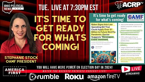 It's Time to Get Ready For What's Coming Stephanie Stock | 730pm - Live Tonight!