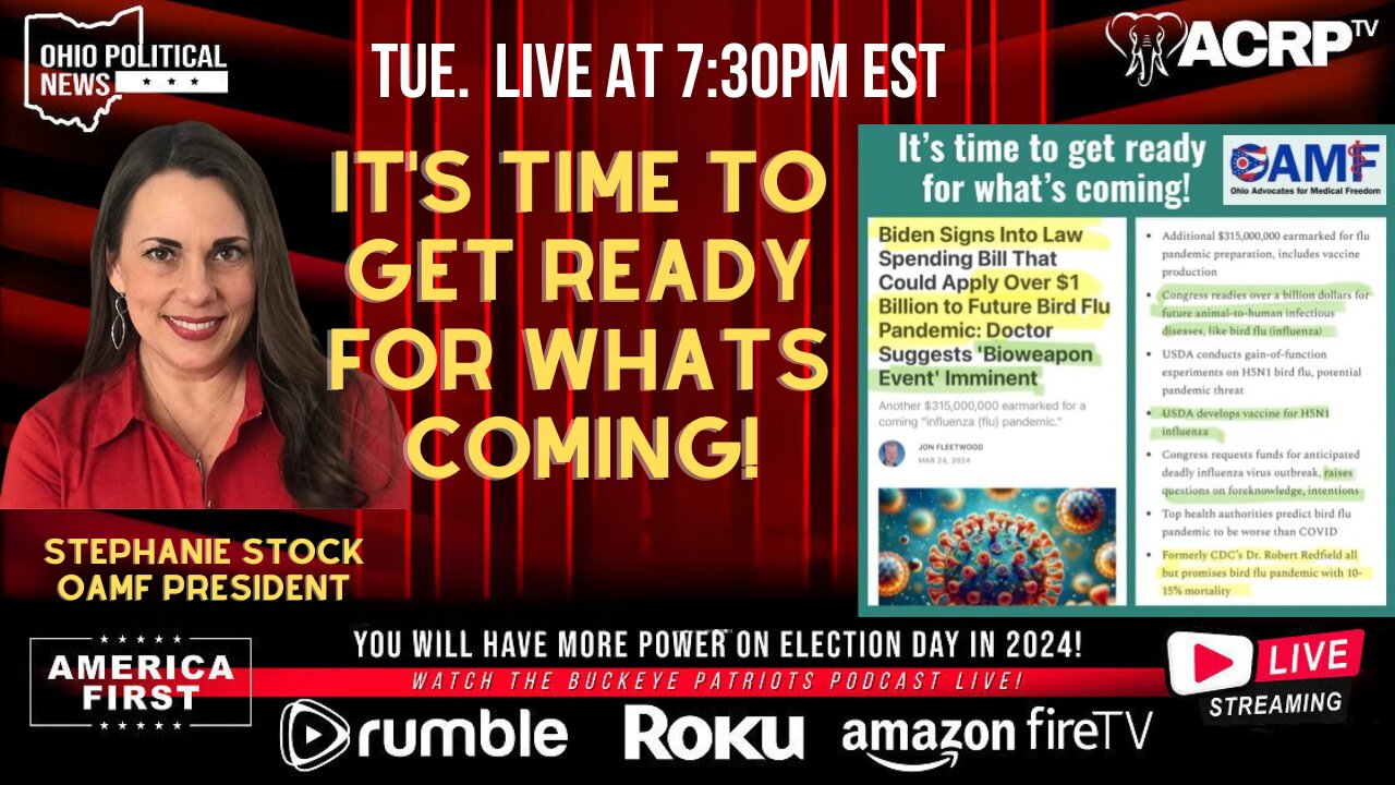 It's Time to Get Ready For What's Coming Stephanie Stock | 730pm - Live Tonight!