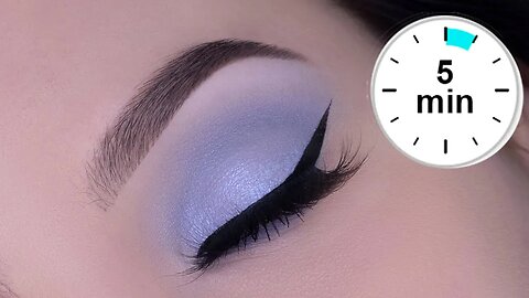 5 MINUTE Blue Lilac Eye Makeup Look | Using $9,- Palette