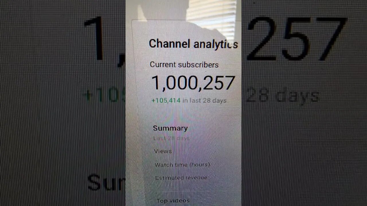 ONE MILLION Subscribers