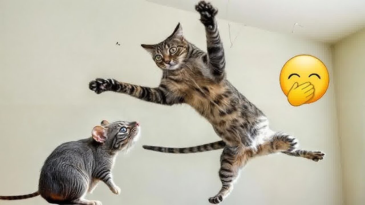 Funny cat and dogs