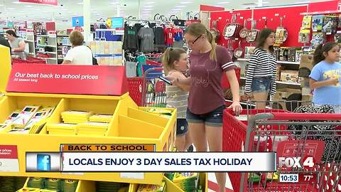 People living in Naples take advantage of sales tax holiday