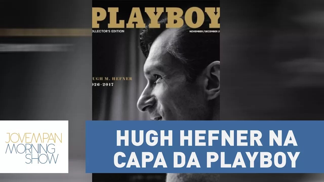 Hugh Hefner estampa capa da revista Playboy