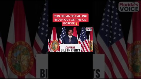 DeSantis SLAMS JoeBiden For Being WEAK on Border Security 🇺🇸 #breakingnews #viral #youtubeshorts