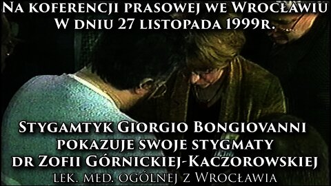 STYGMATY-CHARAKTER EMOCJONALNY-DUCHOWY,PODŚWIADOMOŚĆ STYGMATYKA JEGO STANÓW TRANSOWYCH/1999©TV IMAGO