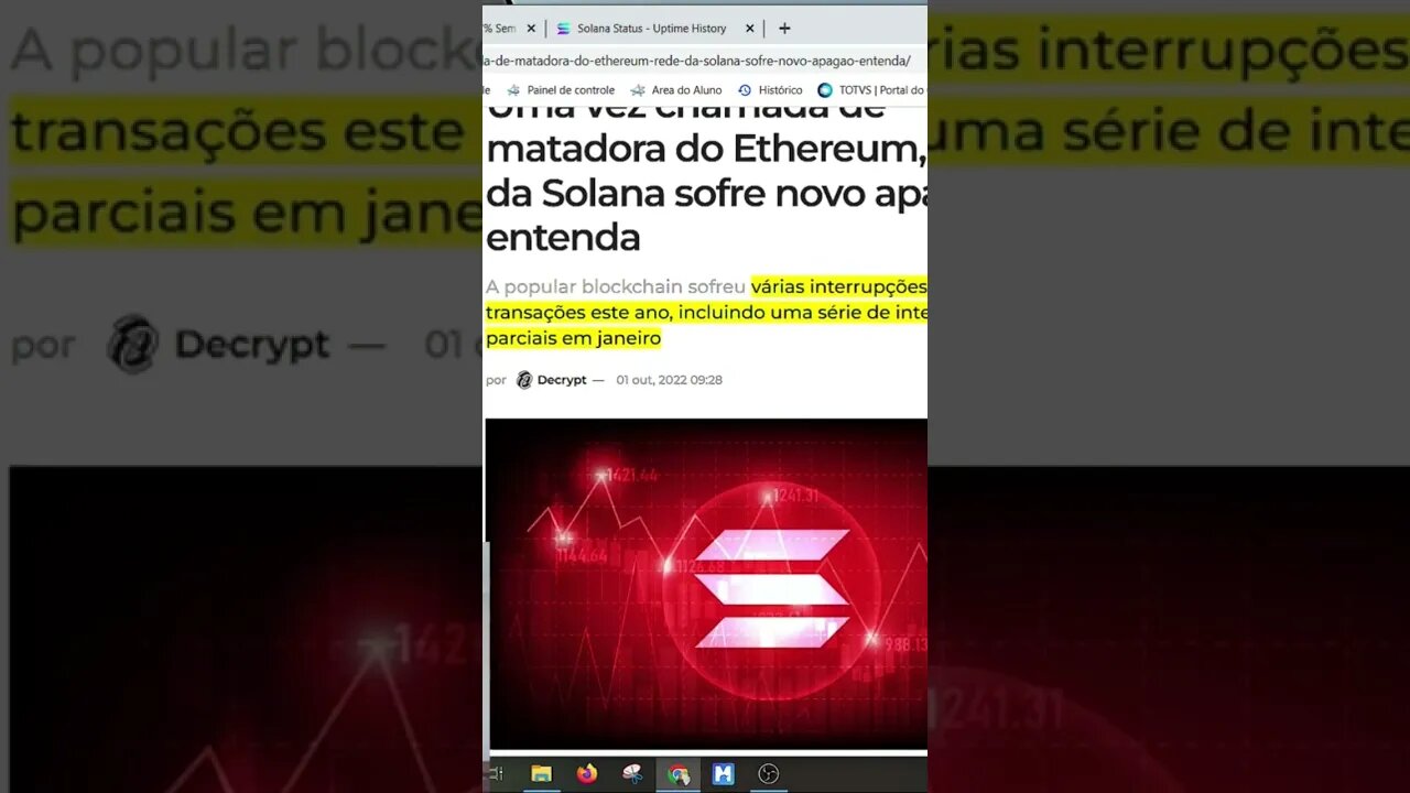 SOLANA O FIM DE UMA BLOCKCHAIN QUE ERA MATADORA DO ETHEREUM