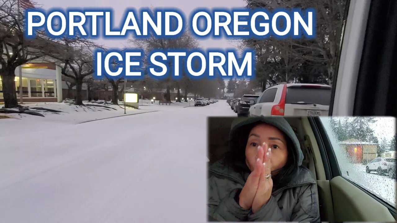 PORTLAND ICE STORM De Icing After My Night Shift.