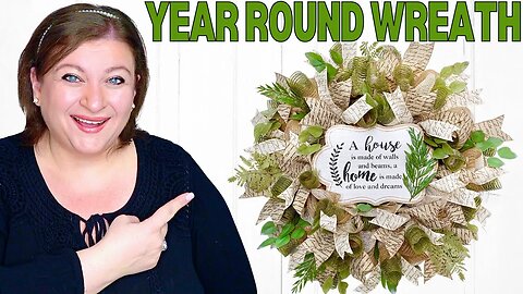 How to make a YEAR ROUND WREATH Deco Mesh Tutorial