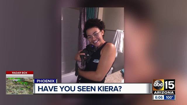 Family frantically searching for teen Kiera Johnson who has gone missing