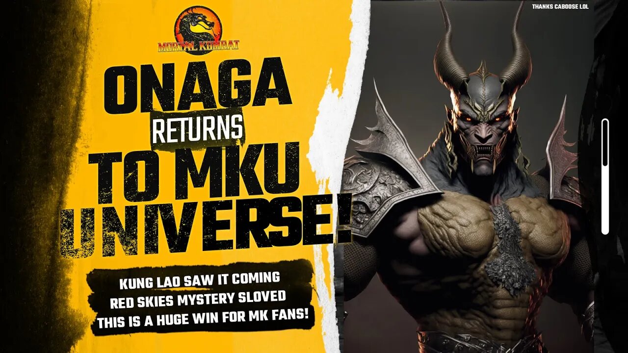 Mortal Kombat 1 Exclusive: ONAGA IS THE MAIN VILLAIN, RED SKIES MYSTERY SOLVED! (W/PROOF)