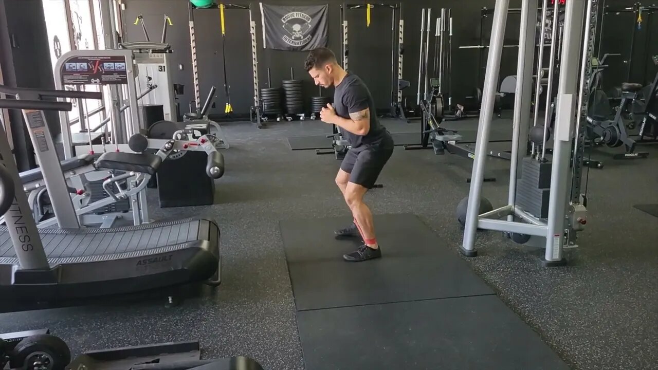 Mini Band Lateral Squat Walk
