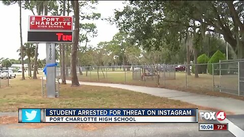 Port Charlotte High student arrested for threat on Instagram