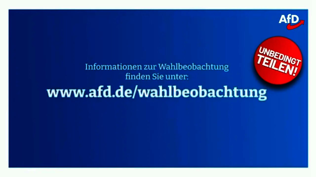 ***** Werden sie Wahlbeobachter: AfD *****