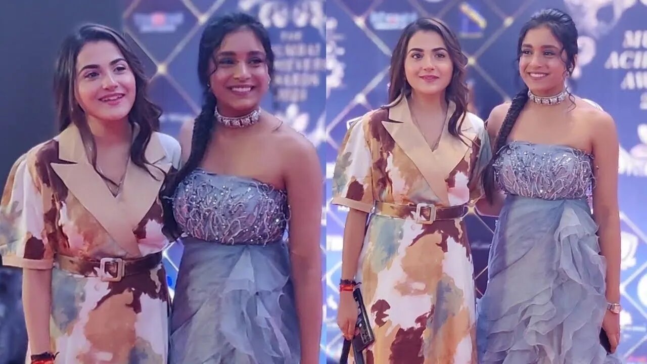 Sumbul Touqeer Khan Meet Debattama Saha At The Mumbai Achievers Awards 2023