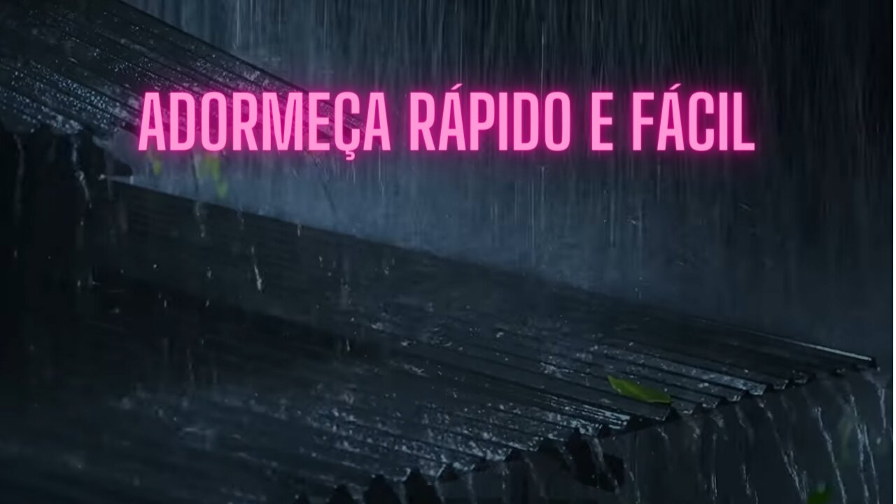 FALL ASLEEP FAST & EASY with Beautiful Heavy Rain & Mighty Thunder Sounds on Metal Roof at Night