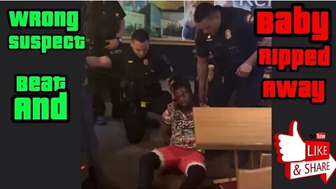 cops beat and take couples kid away, while eating dinner. wrong "suspects"