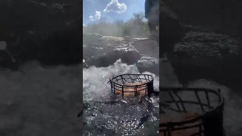 Cooking eggs in a volcanic lake #shorts