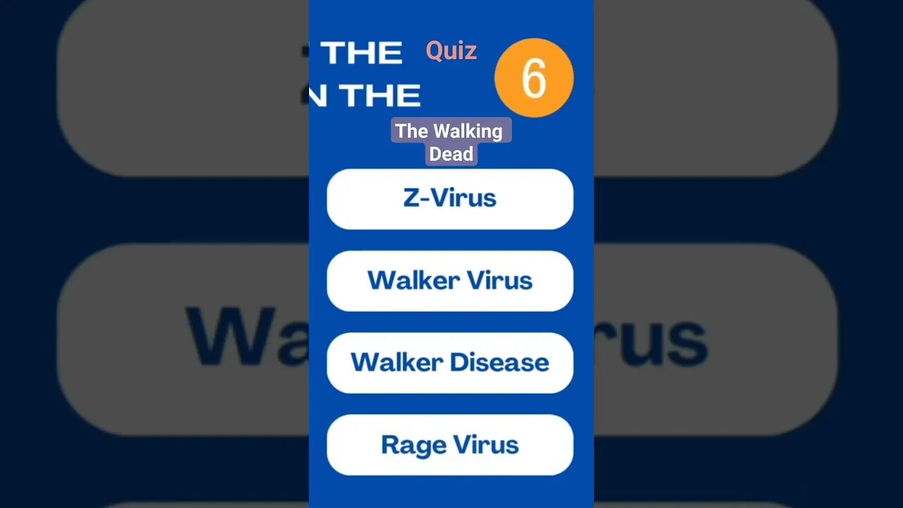 Quiz 2 : The Walking Dead