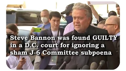 Steve Bannon's press briefing after GUILTY verdict * 7/22/2022