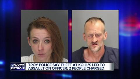 Couple accused of stealing from Kohl's, fighting police in Troy