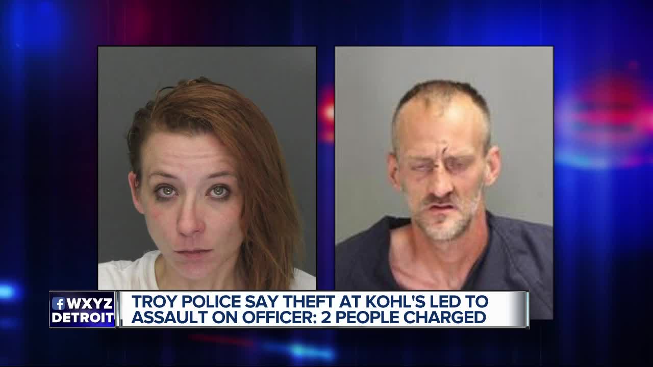 Couple accused of stealing from Kohl's, fighting police in Troy