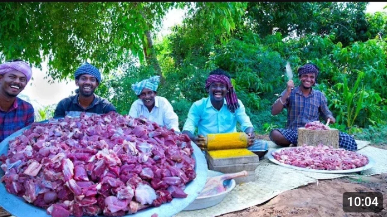 MUTTON_DRY_FRY___Varattu_Kari___Chettinad_Fried_Mutton_Recipe___Traditional_Cooking_in_Village