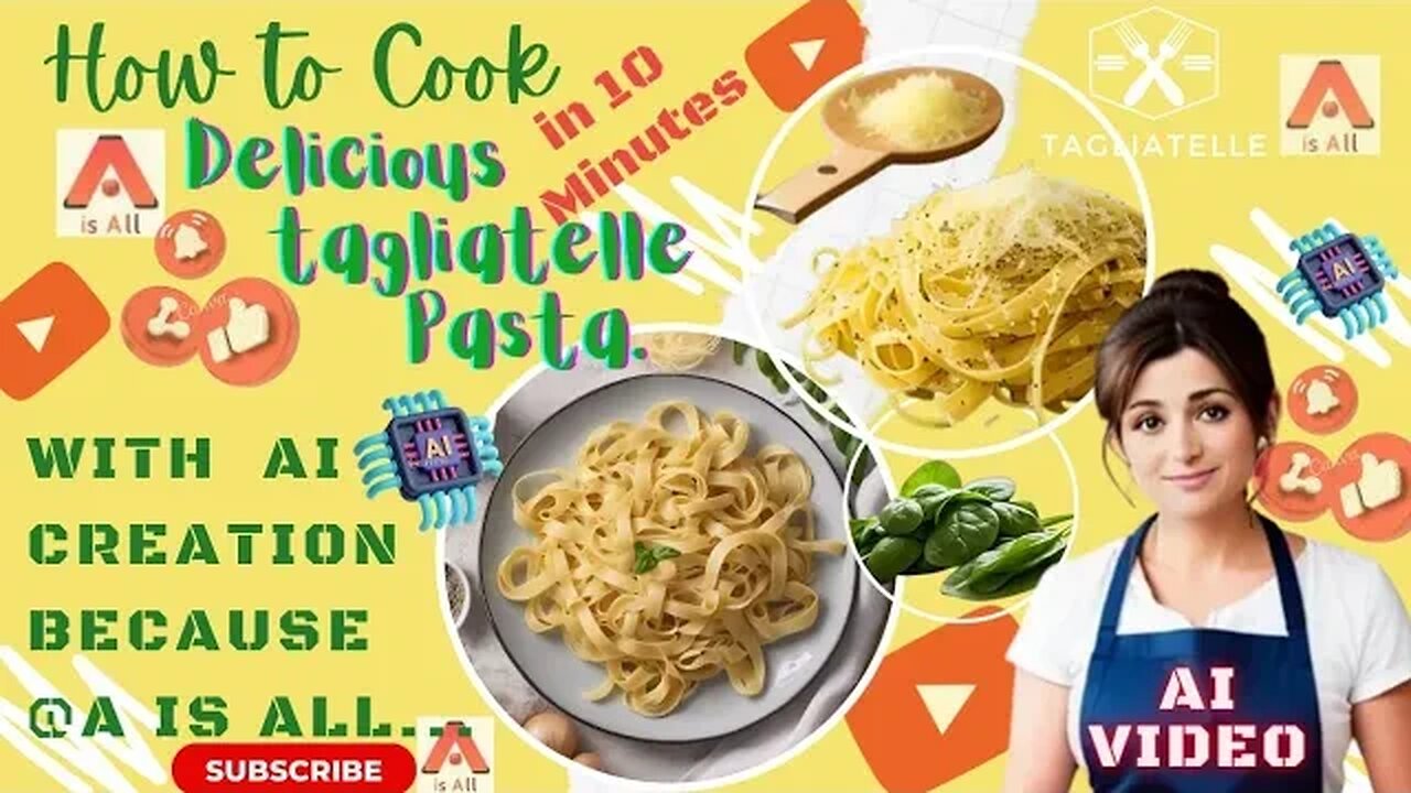 AI VIDEO | How to Cook Delicious Tagiatelle Pasta with Spanich | #youtubeshorts #ytshort #recipe #yt